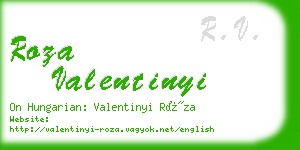 roza valentinyi business card